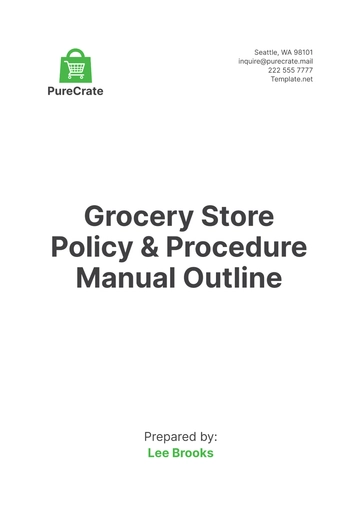 Free Grocery Store Policy & Procedure Manual Outline Template to Edit Online