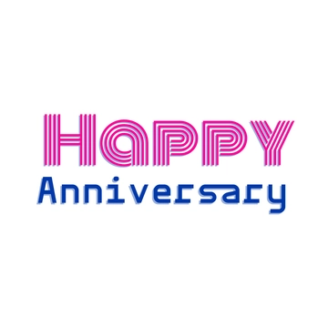 Free Colorful Happy Anniversary Text to Edit Online