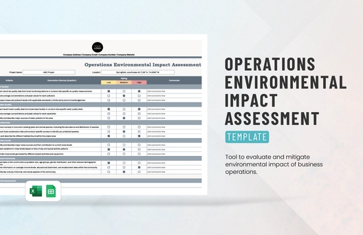 Operations Environmental Impact Assessment Template
