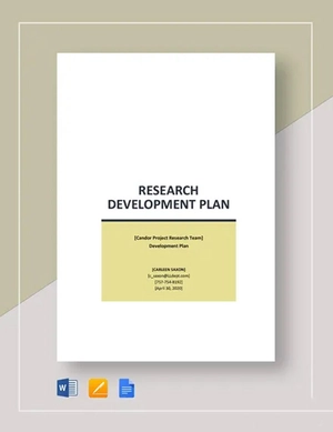 Research Development Plan Template Research Development Plan Template