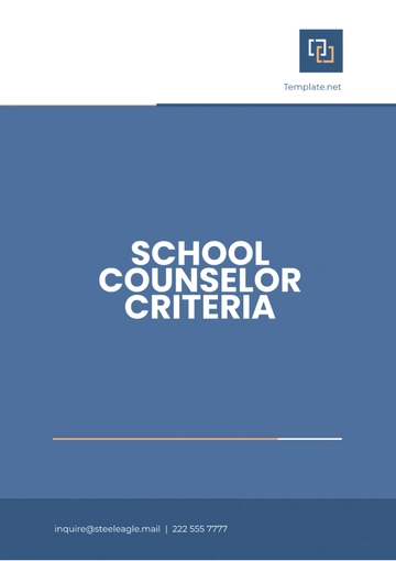 Free School Counselor Criteria Template to Edit Online