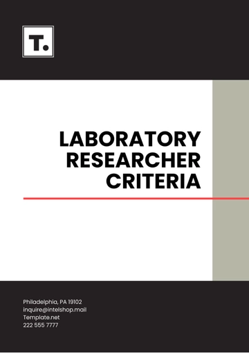 Free Laboratory Researcher Criteria Template to Edit Online