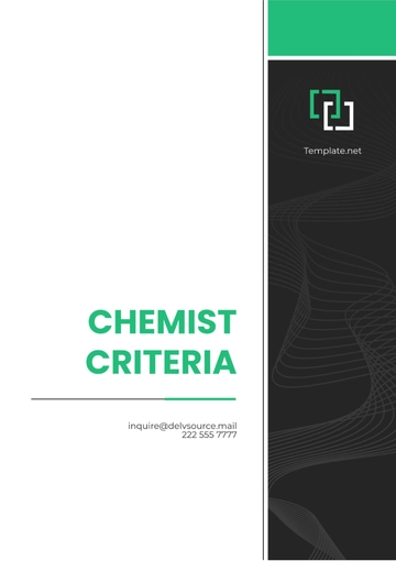 Free Chemist Criteria Template to Edit Online