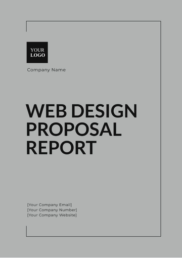 Free Web Design Proposal Report Template to Edit Online