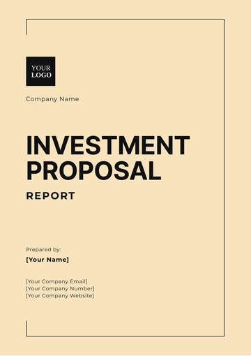 Free Investment Proposal Report Template to Edit Online