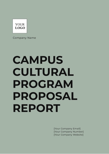 Free Campus Cultural Program Proposal Report Template to Edit Online