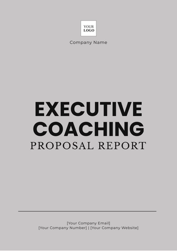 Free Executive Coaching Proposal Report Template to Edit Online