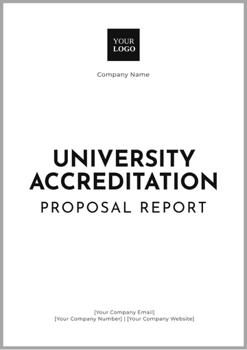 Free University Accreditation Proposal Report Template to Edit Online