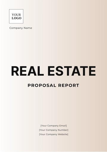Free Real Estate Proposal Report Template to Edit Online