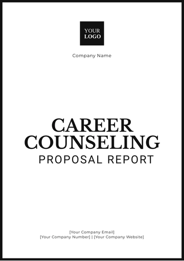 Free Career Counseling Proposal Report Template to Edit Online