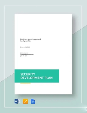 Security Development Plan Template