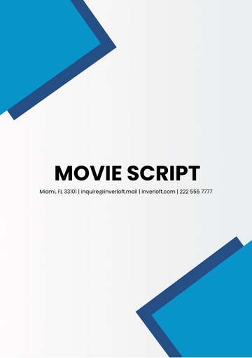 Free Movie Script Example Template to Edit Online