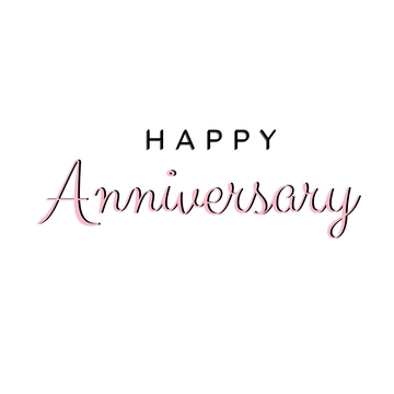 Free Minimalist Happy Anniversary Text to Edit Online