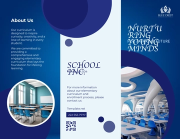 Free Elementary School Tri-Fold Brochure Template to Edit Online