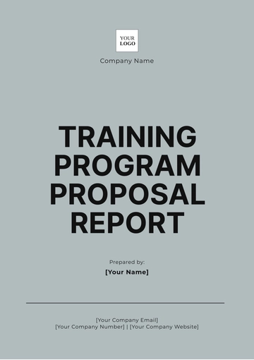 Free Training Program Proposal Report Template to Edit Online