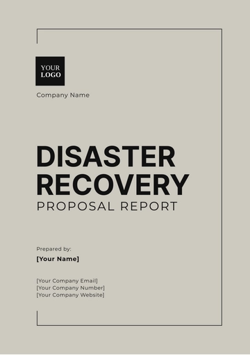 Free Disaster Recovery Proposal Report Template to Edit Online