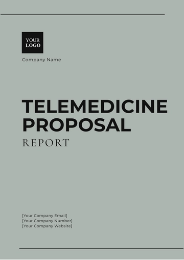 Free Telemedicine Proposal Report Template to Edit Online