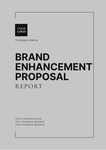 Free Brand Enhancement Proposal Report Template to Edit Online