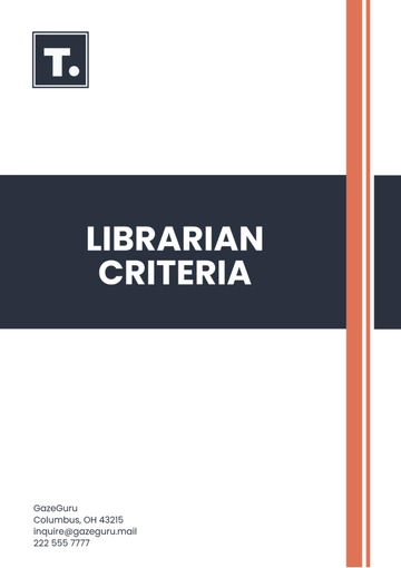 Free Librarian Criteria Template to Edit Online