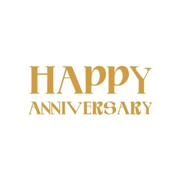 Free Gold Happy Anniversary Text to Edit Online