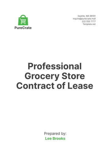 Free Professional Grocery Store Contract of Lease Template to Edit Online