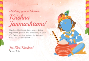 Free Krishna Janmashtami Template to Edit Online