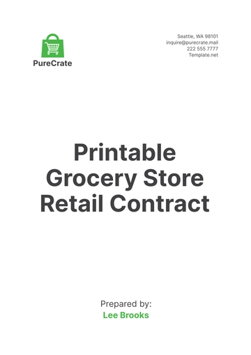 Free Printable Grocery Store Retail Contract Template to Edit Online