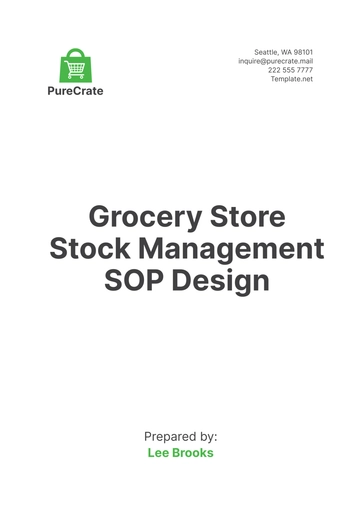 Free Grocery Store Stock Management SOP Design Template to Edit Online