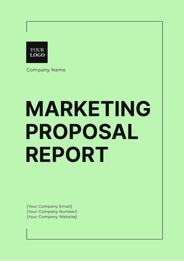 Free Marketing Proposal Report Template to Edit Online