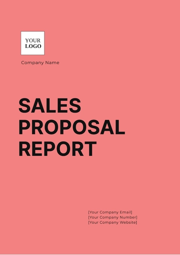 Free Sales Proposal Report Template to Edit Online