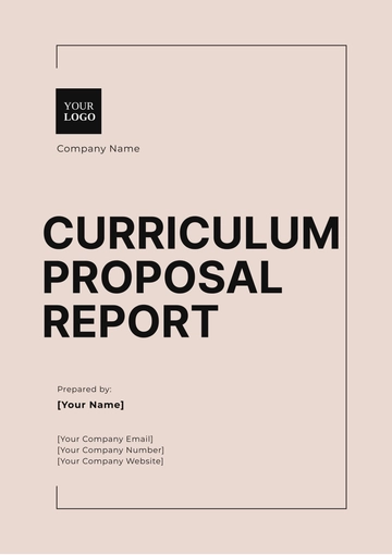 Free Curriculum Proposal Report Template to Edit Online