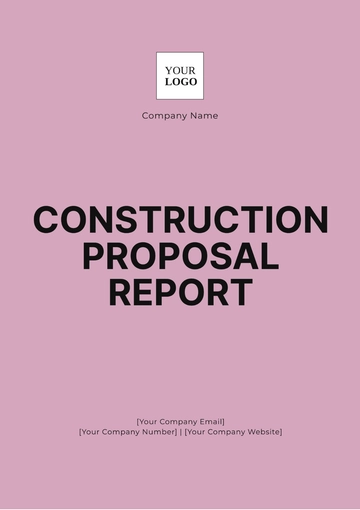 Free Construction Proposal Report Template to Edit Online