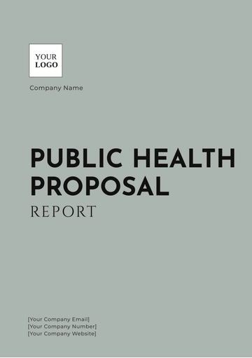 Free Public Health Proposal Report Template to Edit Online