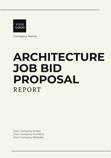 Free Architecture Job Bid Proposal Report Template to Edit Online
