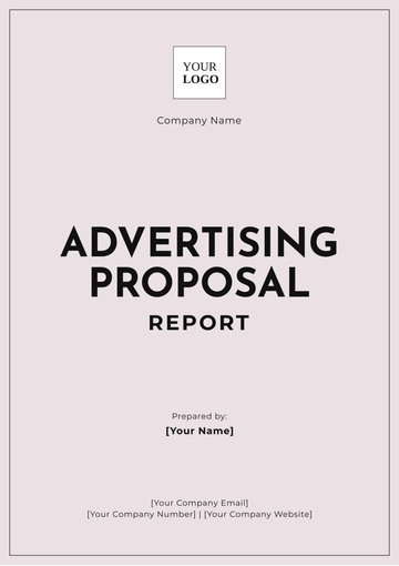 Free Advertising Proposal Report Template to Edit Online