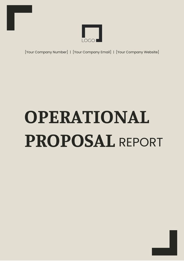 Free Operational Proposal Report Template to Edit Online