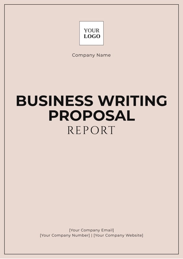 Free Business Writing Proposal Report Template to Edit Online