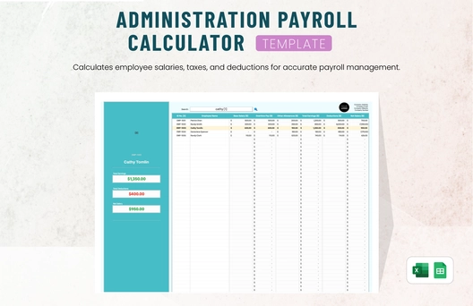 Administration Payroll Calculator Template