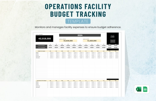 Operations Facility Budget Tracking Template