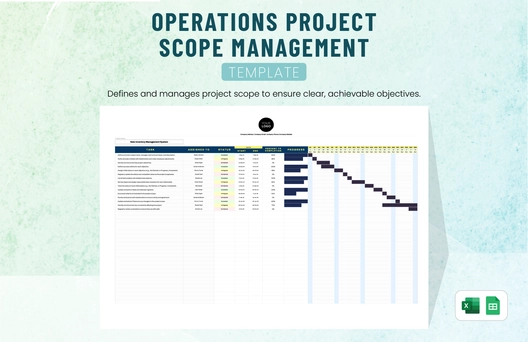 Operations Project Scope Management Template