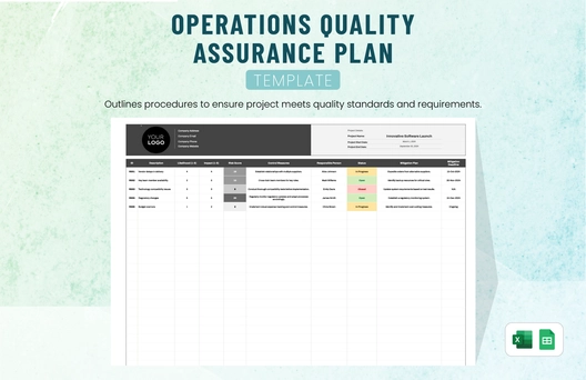 Operations Quality Assurance Plan Template