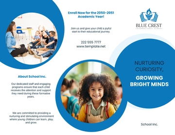 Free Preschool Tri-Fold Brochure Template to Edit Online