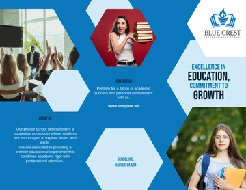 Free Private School Tri-Fold Brochure Template to Edit Online