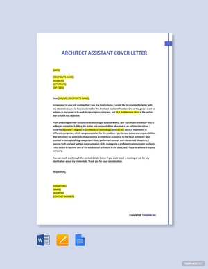 Architect Assistant Cover Letter