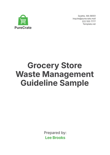 Free Grocery Store Waste Management Guideline Sample Template to Edit Online