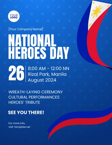 Free National Heroes Day Flyer Template to Edit Online