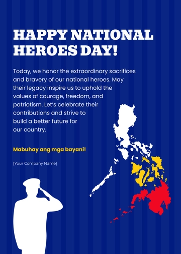 Free Happy National Heroes Day Greeting Template to Edit Online