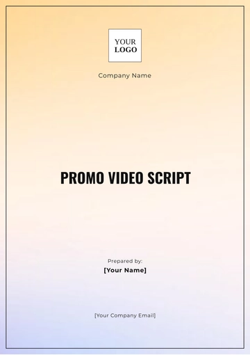 Free Promo Video Script Template to Edit Online