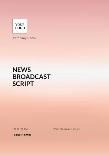 Free News Broadcast Script Template to Edit Online