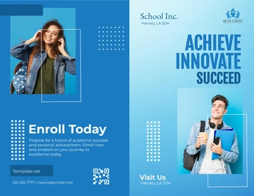 Free Private School Bi-Fold Brochure Template to Edit Online